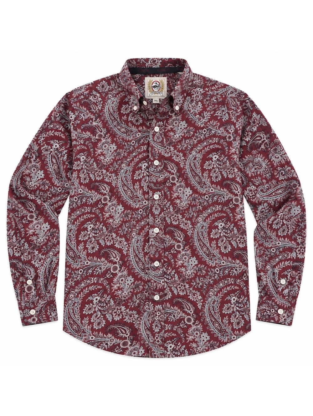 Cinch Men's Long Sleeve Button-Down Paisley Print Shirt XL